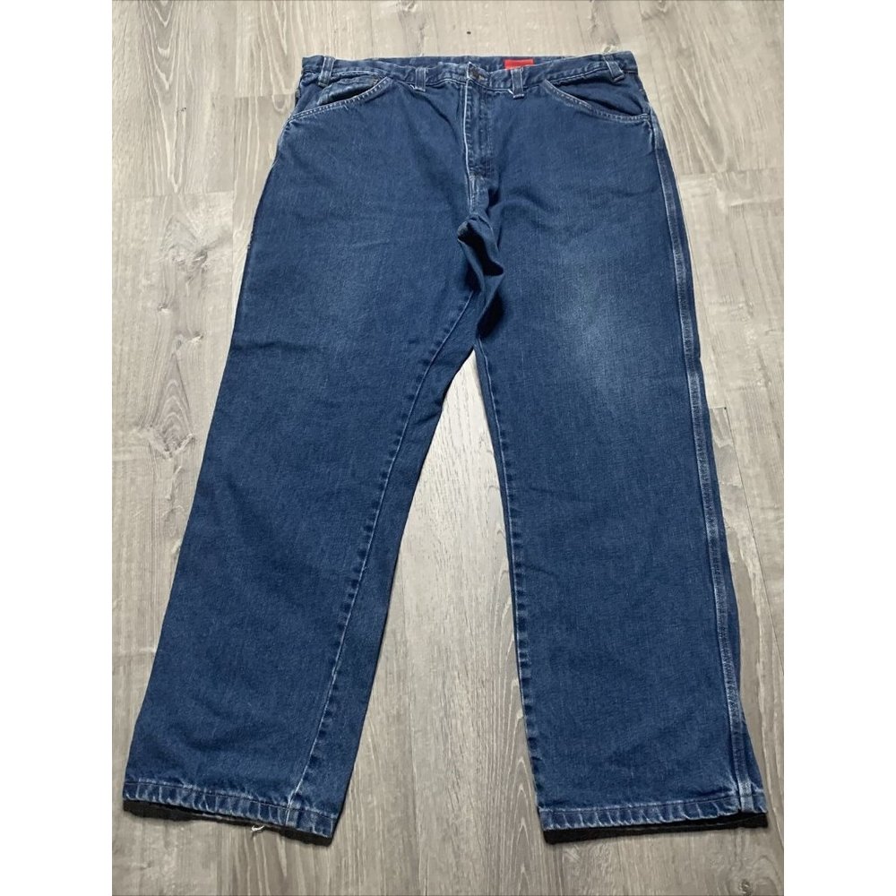 Men's Dickies 2112 FR Jeans Flame Resistant Carpenter Med Wash Size 44X 40x32